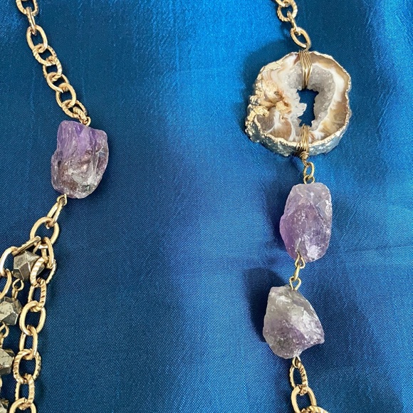 Jewelry Gold And Amethyst Necklace Poshmark